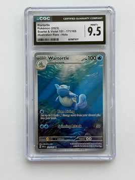 2023 Pokémon Wartortle 171/165 Full Art IR Scarlet & Violet 151 ENG CGC 9.5  Mint +