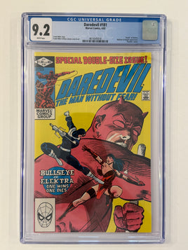 DAREDEVIL #181 CGC 9.2 Marvel 1982 Frank Miller Death Elektra Bullseye