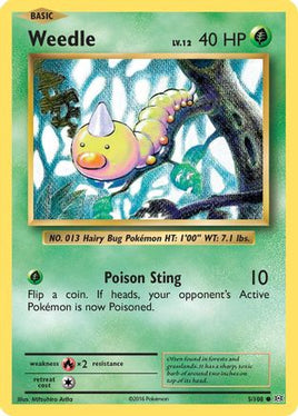 Weedle 005/108  - Reverse Holofoil XY  Evolutions - Common