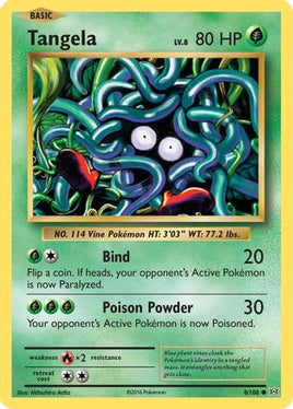 Tangela 008/108  - Reverse Holofoil XY  Evolutions - Common