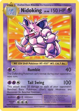 Nidoking 045/108  - Holofoil XY  Evolutions - Holo Rare