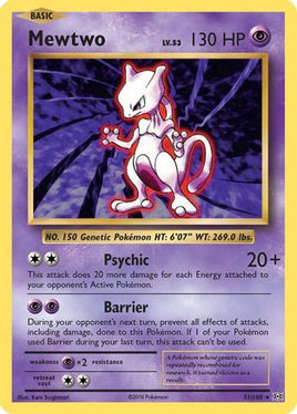 Mewtwo 051/108  - Reverse Holofoil XY  Evolutions - Rare