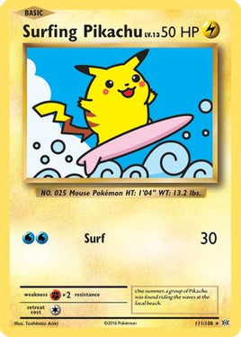 Surfing Pikachu 111/108  XY  Evolutions - Secret Rare