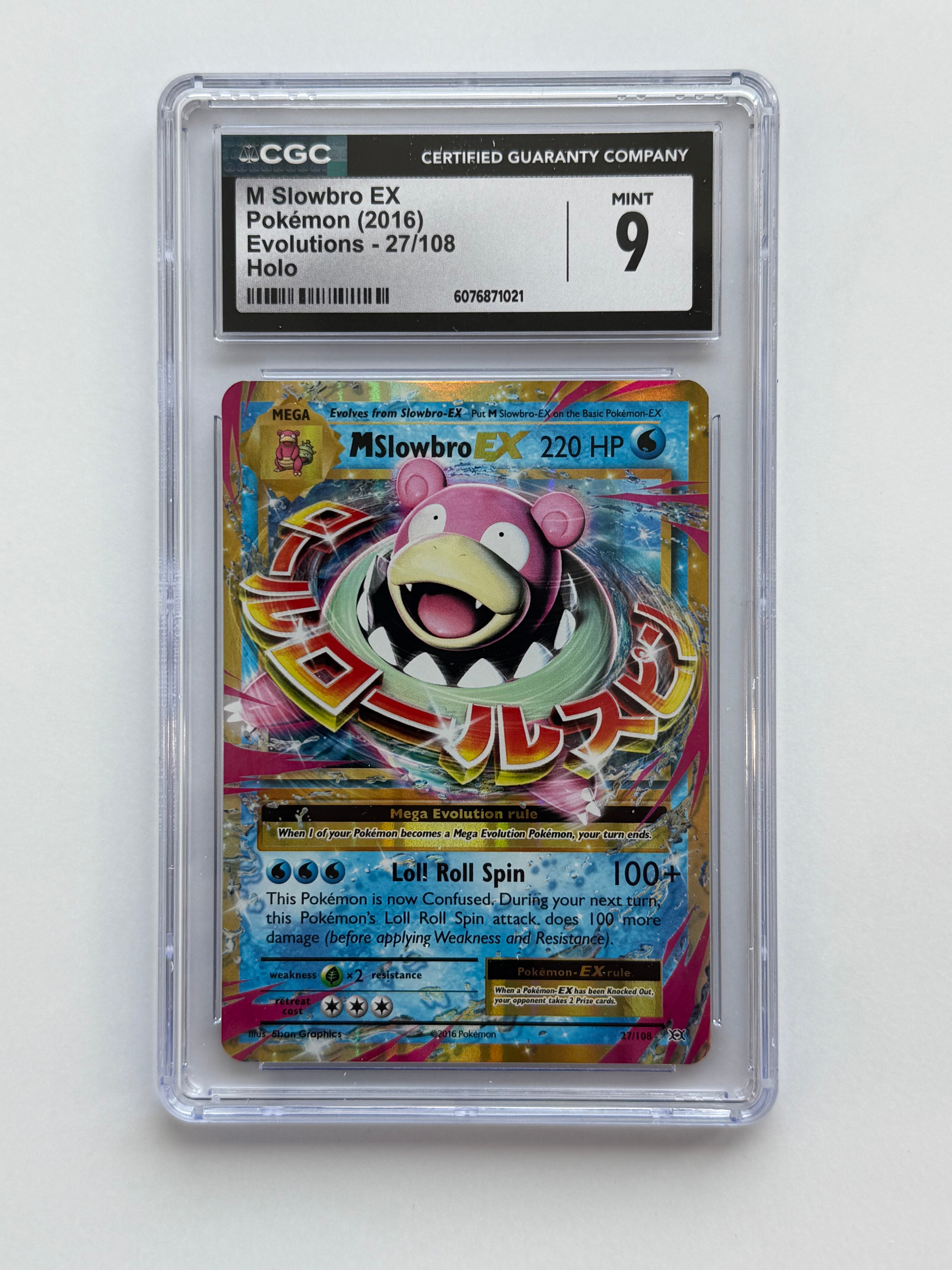 Pokemon M Slowbro EX Ultra Rare Holo Card 27/108 XY Evolutions CGC 9| Cybertron Comics Pokemon M Slowbro EX Ultra Rare Holo Card 27/108 XY Evolutions CGC 9| Cybertron Comics