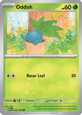 Oddish 043/165  - Reverse Holofoil SV Scarlet & Violet 151 - Common