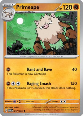 Primeape 057/165  SV Scarlet & Violet 151 - Uncommon