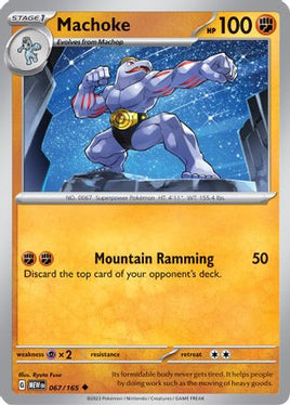 Machoke 067/165  - Reverse Holofoil SV Scarlet & Violet 151 - Uncommon