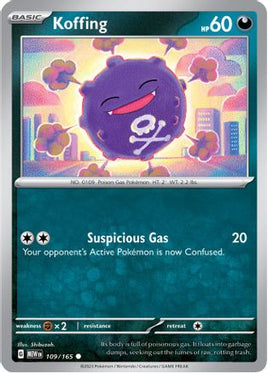 Koffing 109/165  - Reverse Holofoil SV Scarlet & Violet 151 - Common