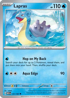 Lapras 131/165  - Reverse Holofoil SV Scarlet & Violet 151 - Uncommon