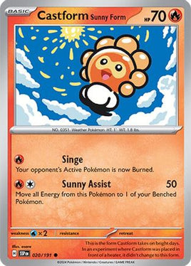 Castform Sunny Form 020/191  SV08 Surging Sparks - Common