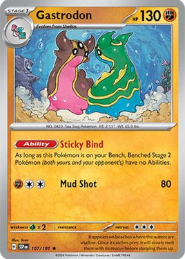 Gastrodon 107/191  - Reverse Holofoil SV08 Surging Sparks - Rare