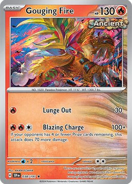 Gouging Fire 038/191  - Reverse Holofoil SV08 Surging Sparks - Rare