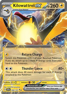 Kilowattrel ex 068/191  - Reverse Holofoil SV08 Surging Sparks - Double Rare
