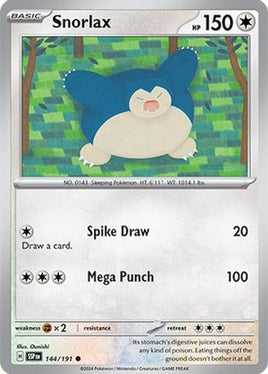 Snorlax 144/191  - Reverse Holofoil SV08 Surging Sparks - Common