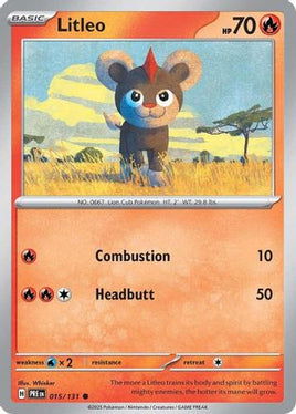 Litleo 015/131  - Reverse Holofoil SV Prismatic Evolutions - Common
