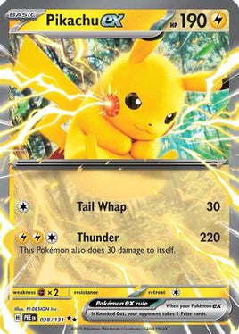 Pikachu ex 028/131  - Holofoil SV Prismatic Evolutions - Double Rare
