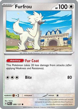 Furfrou 088/131  - Reverse Holofoil SV Prismatic Evolutions - Common