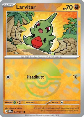 Larvitar (Poke Ball Pattern) 047/131  - Holofoil SV Prismatic Evolutions - Common