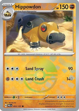 Hippowdon (Poke Ball Pattern) 053/131  - Holofoil SV Prismatic Evolutions - Common