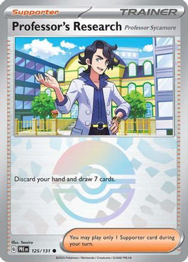 Professor's Research [Professor Sycamore] (Poke Ball Pattern) 125/131  - Holofoil SV Prismatic Evolutions - Common