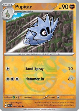 Pupitar (Master Ball Pattern) 048/131  - Holofoil SV Prismatic Evolutions - Common
