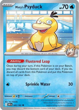 Misty's Psyduck 045  - Reverse Holofoil SV10 Destined Rivals - Uncommon