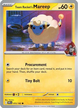 Team Rocket's Mareep 072  SV10 Destined Rivals - Common