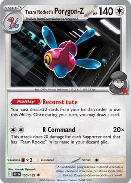 Team Rocket's Porygon-Z 155  SV10 Destined Rivals - Uncommon