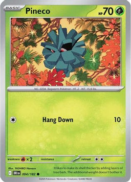 Pineco 004  - Reverse Holofoil SV10 Destined Rivals - Common