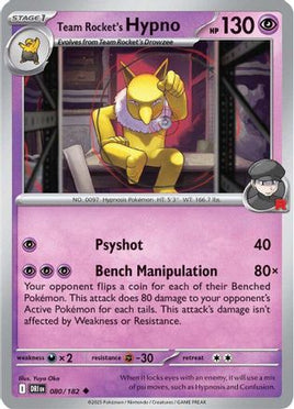 Team Rocket's Hypno 080  SV10 Destined Rivals - Uncommon