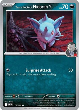 Team Rocket's Nidoran F 114  - Reverse Holofoil SV10 Destined Rivals - Common