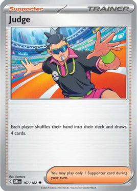 Judge 167/182  - Reverse Holofoil SV10 Destined Rivals - Uncommon