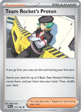 Team Rocket's Proton 177/182  - Reverse Holofoil SV10 Destined Rivals - Uncommon