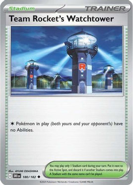Team Rocket's Watchtower 180  - Reverse Holofoil SV10 Destined Rivals - Uncommon