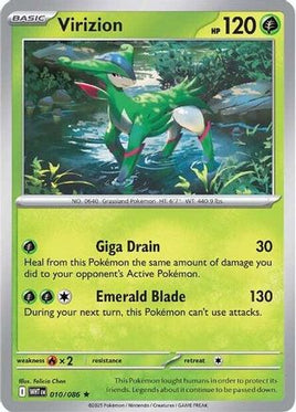 Virizion 010/086  - Holofoil SV White Flare - Rare