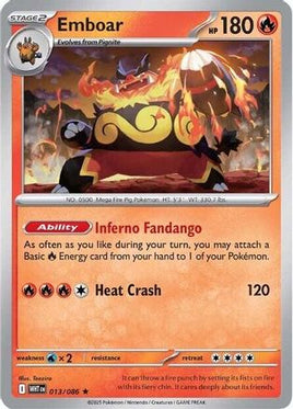 Emboar 013/086  - Holofoil SV White Flare - Rare