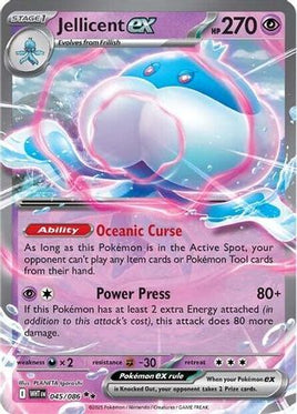 Jellicent ex 045/086  - Holofoil SV White Flare - Double Rare