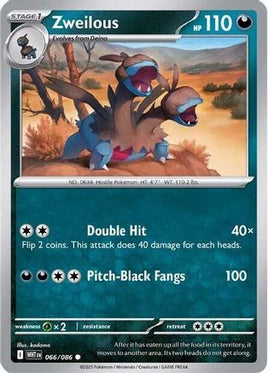 Zweilous 066/086  - Reverse Holofoil SV White Flare - Common
