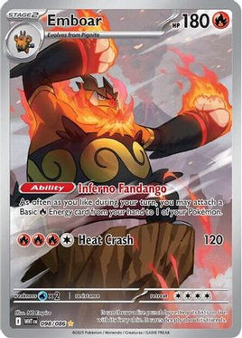 Emboar 098/086  - Holofoil SV White Flare - Illustration Rare