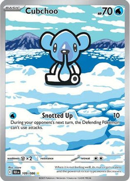Cubchoo 109/086  - Holofoil SV Black Bolt - Illustration Rare