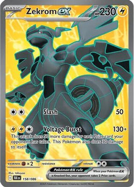 Zekrom ex 158/086  - Holofoil SV Black Bolt - Secret Rare