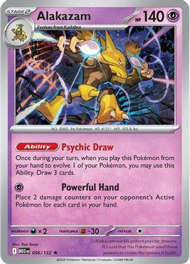 Alakazam 056  - Reverse Holofoil ME01 Mega Evolution - Rare