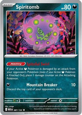 Spiritomb 087/132  ME01 Mega Evolution - Uncommon