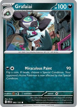 Grafaiai 092  - Reverse Holofoil ME01 Mega Evolution - Common