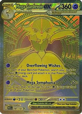 Mega Gardevoir ex 187/132  - Holofoil ME01 Mega Evolution - Mega Hyper Rare