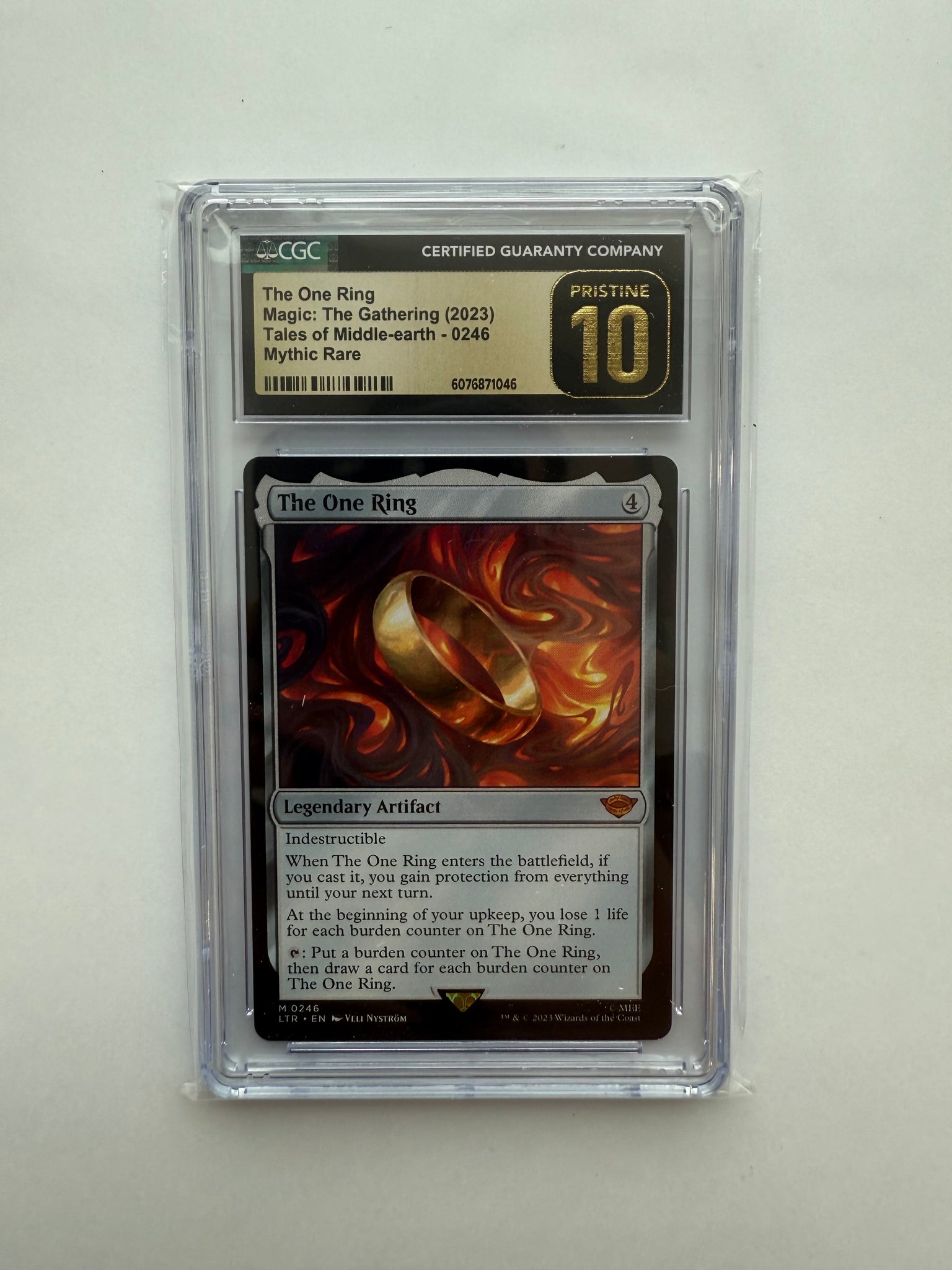 one ring card graded 2023 Magic Gathering Lord Rings One Ring Extended Art #380 CGC 10 Pris| Cybertron Comics