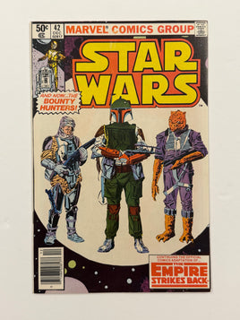 Star Wars 42 Newsstand Edition 1980 ~ 1st Boba Fett WHITE PAGES