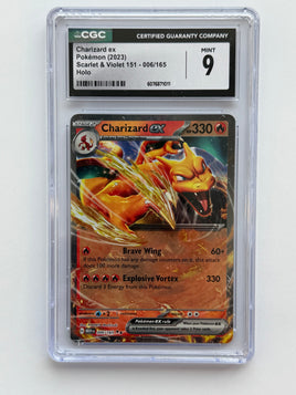 Charizard ex 006/165 Sv: Scarlet & Violet 151 Holo CGC 9