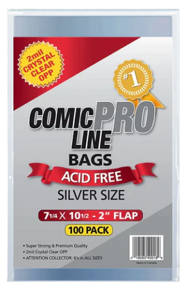 Silver Age - 7 1/4" x 10 1/2" with 2" flap